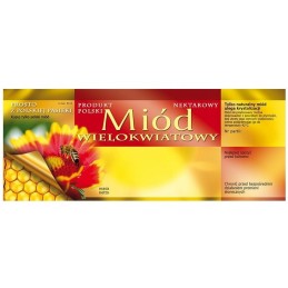 multiflorinio medaus etiketė