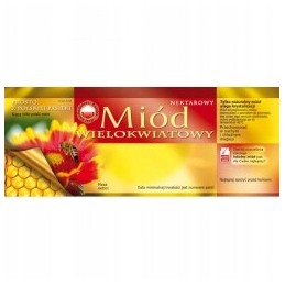 multiflorinio medaus etiketė