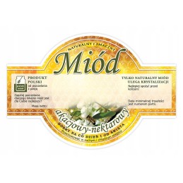 akacijų medaus etiketė