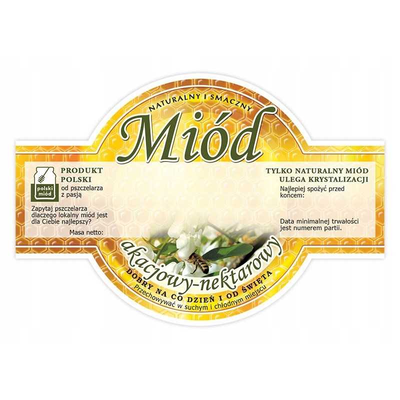 akacijų medaus etiketė