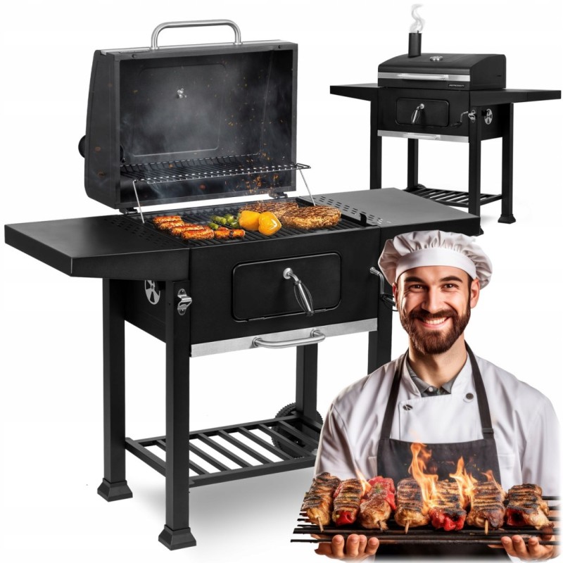 Grilis su anglimis su dviem bbqchef™ lentynomis