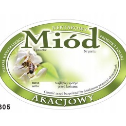 akacijų medaus etiketė