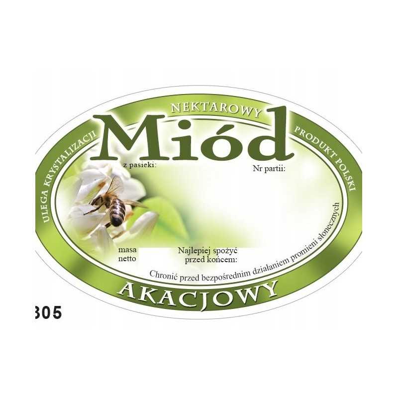 akacijų medaus etiketė