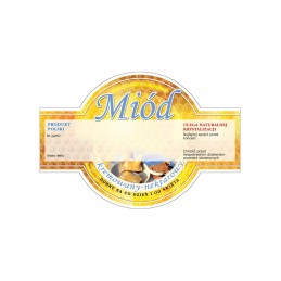 kreminio medaus etiketė