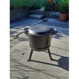 Medžioklinis katilas kepsniams 8l, ketaus, emaliuotas, mk304, Rossner grilis