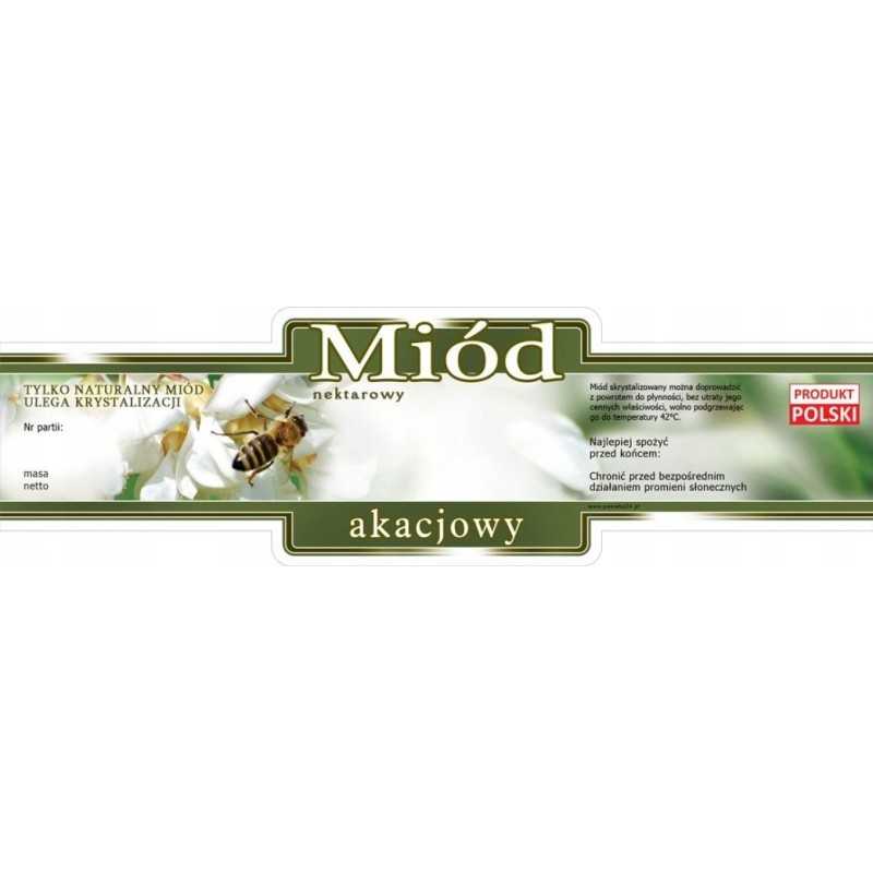 akacijų medaus etiketė