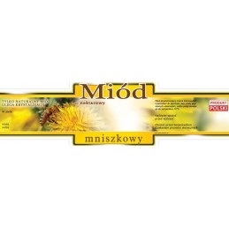 kiaulpienių medaus etiketė