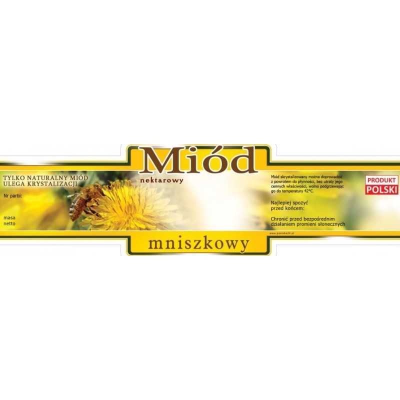 kiaulpienių medaus etiketė