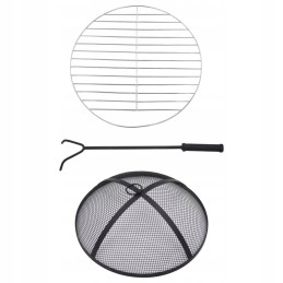 Mozaikinis židinys su stalu, mėlyna ir balta, 68 cm