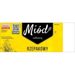 Siūlome dideles lipnias etiketes rapsų medui, labai geras produktas!!!