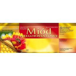 Siūlome dideles lipnias etiketes kelių žiedų medui, labai geras produktas!!!