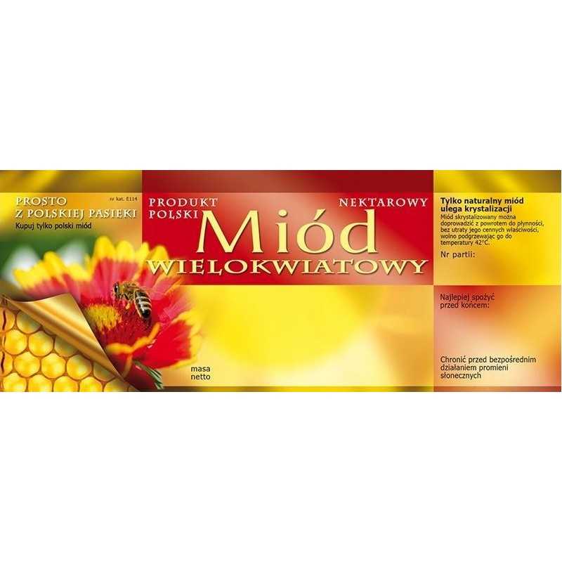 Siūlome dideles lipnias etiketes kelių žiedų medui, labai geras produktas!!!