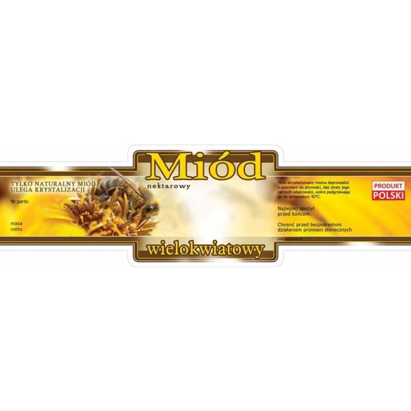 Siūlome lipnias kelių gėlių medaus etiketes, stačiakampes, apvalias - 100 vnt - labai geras produktas!!!