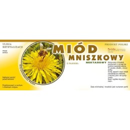 Siūlome dideles lipnias etiketes su apskritimu kiaulpienių medui, labai geras produktas!!!