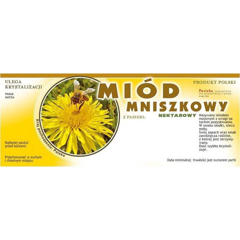 Siūlome dideles lipnias etiketes su apskritimu kiaulpienių medui, labai geras produktas!!!