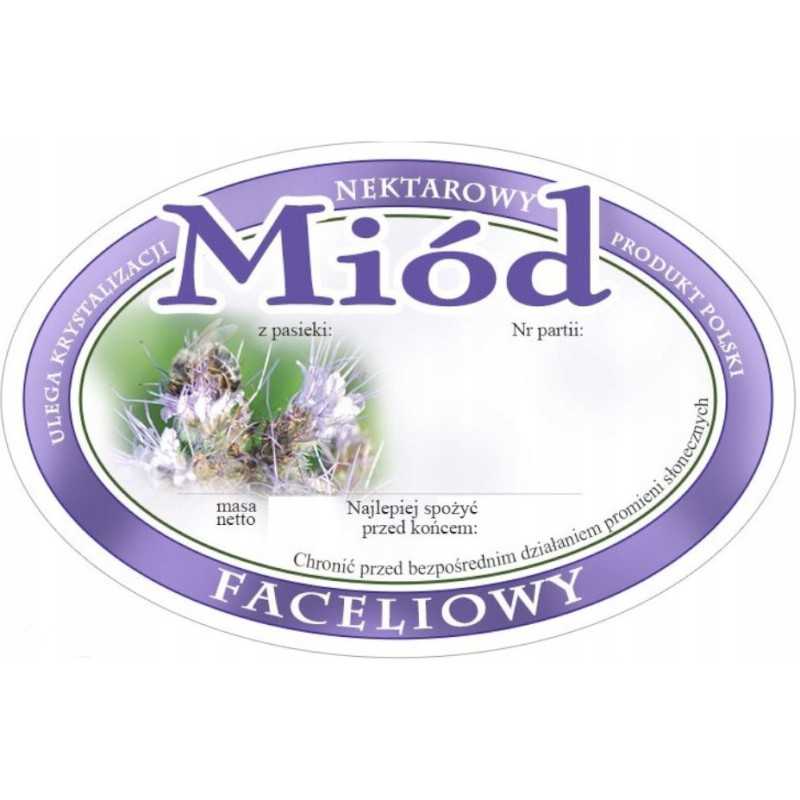 Siūlome ovalias lipnias etiketes - facelijų medui - labai geras produktas!!!