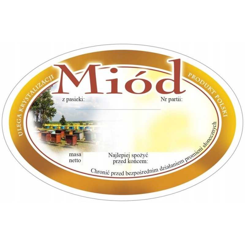 Siūlome ovalias lipnias etiketes - medui - universalios - labai geras produktas!!!