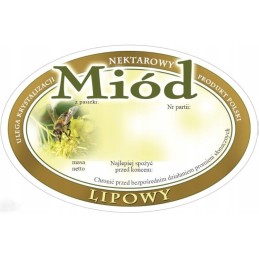 Siūlome ovalias lipnias etiketes - liepų medui - labai geras produktas!!!