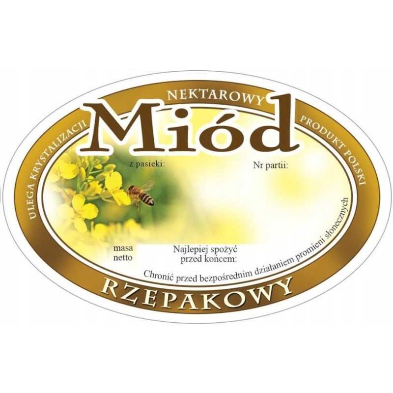 Siūlome ovalias lipnias etiketes - rapsų medui - labai geras produktas!!!