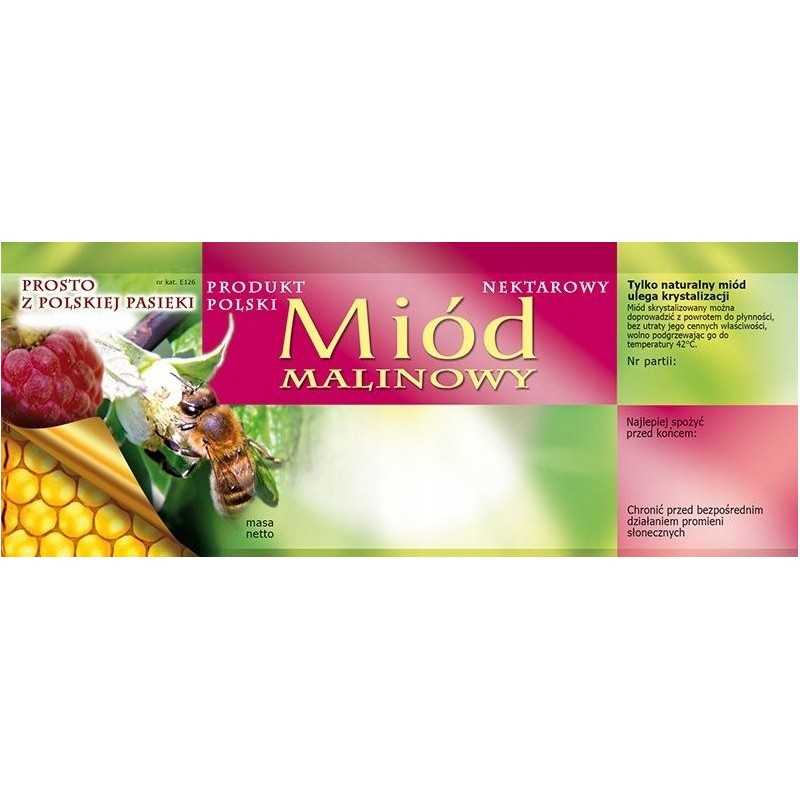 Siūlome dideles lipnias etiketes aviečių medui, labai geras produktas!!!