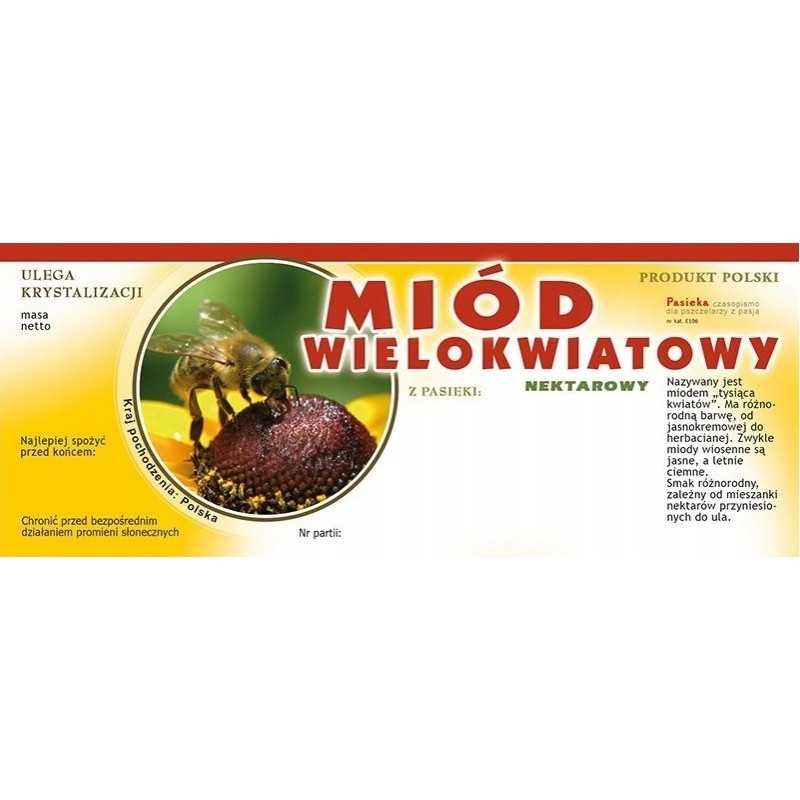 Siūlome dideles lipnias etiketes su apskritimu daugiažiedžiui medui, labai geras produktas!!!