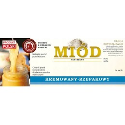 Siūlome dideles lipnias etiketes kremuotam rapsų medui - labai geras produktas!!!