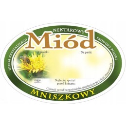 Siūlome ovalias lipnias etiketes - kiaulpienių medui - labai geras produktas!!!