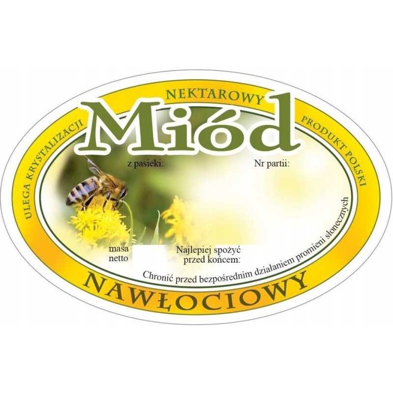 Siūlome ovalias lipnias etiketes - auksarankio medui - labai geras produktas!!!