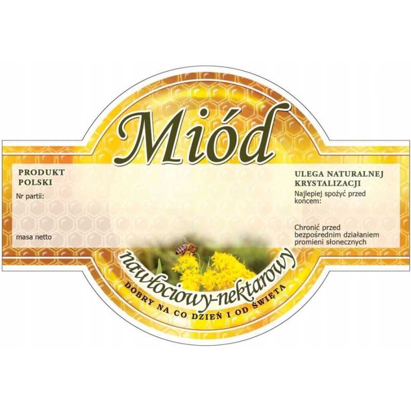 Siūlome dideles apvalias lipnias etiketes - auksarankio medui - labai geras produktas!!!