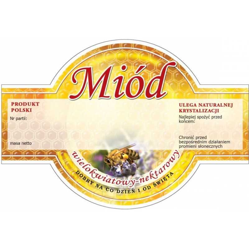 Siūlome dideles apvalias lipnias etiketes - kelių žiedų medui - labai geras produktas!!!