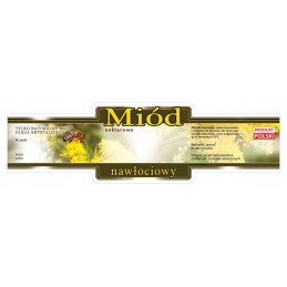 Siūlome stačiakampes, lipnias auksarankio medaus etiketes - 100 vnt - labai geras produktas!!!