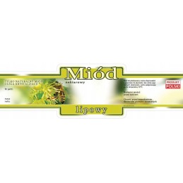 Siūlome stačiakampes, lipnias liepų medaus etiketes - 100 vnt - labai geras produktas!!!
