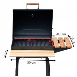 ⭐⭐Didelė sodo kepsninė su anglimis, nešiojamas kepsninė su rakinamomis lentynomis + termometras⭐⭐