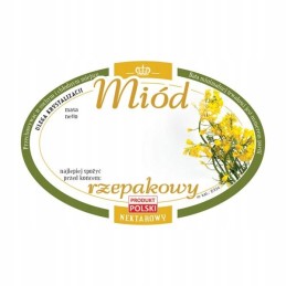 Siūlome ovalias lipnias etiketes - rapsų medui - labai geras produktas!!!