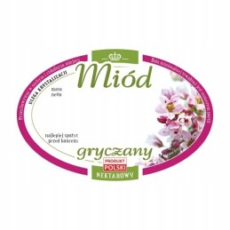 Siūlome ovalias lipnias etiketes - grikių medui - labai geras produktas!!!
