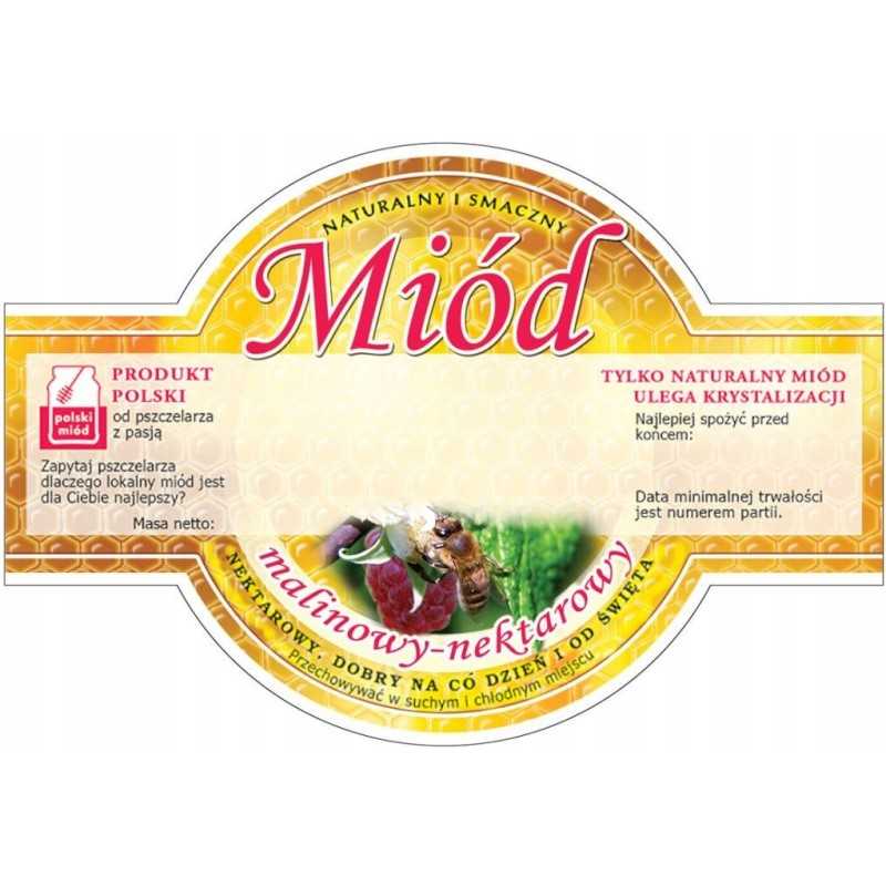 Siūlome dideles apvalias lipnias etiketes - aviečių medui - labai geras produktas!!!