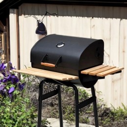 ⭐⭐Didelė sodo kepsninė su anglimis, nešiojamas kepsninė su rakinamomis lentynomis + termometras⭐⭐