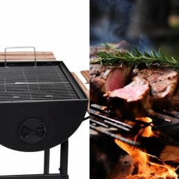 ⭐⭐Didelė sodo kepsninė su anglimis, nešiojamas kepsninė su rakinamomis lentynomis + termometras⭐⭐