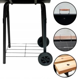 ⭐⭐Didelė sodo kepsninė su anglimis, nešiojamas kepsninė su rakinamomis lentynomis + termometras⭐⭐