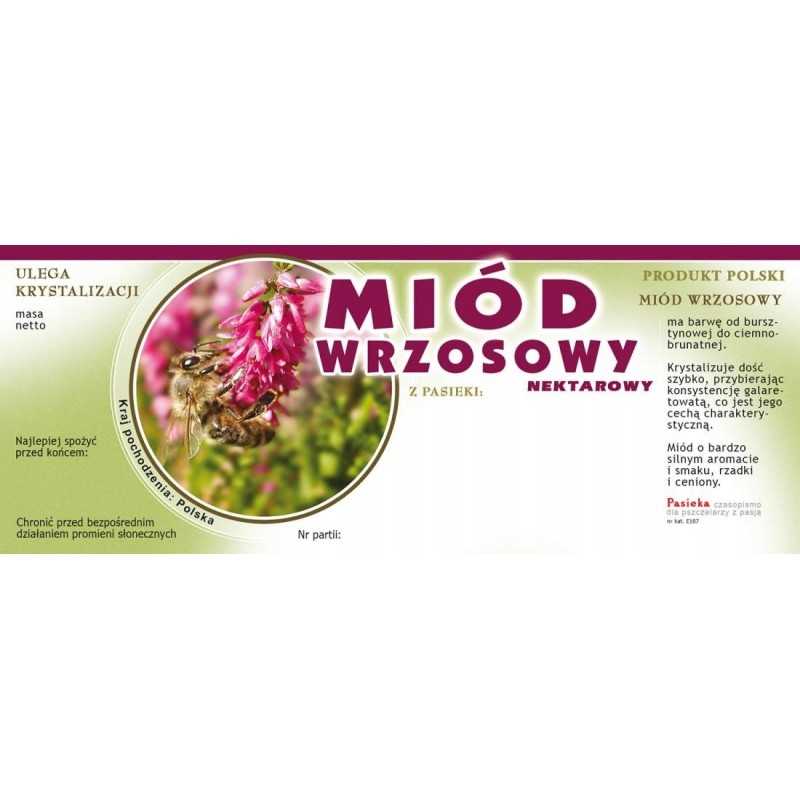 Siūlome dideles lipnias etiketes su apskritimu viržių medui, labai geras produktas!!!