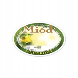 Ovali etiketė kiaulpienių medui – 100 vnt.