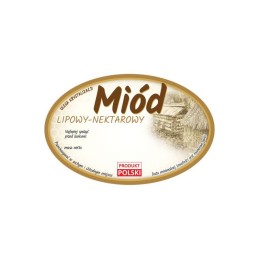 Liepų medaus ovalių etikečių pakuotė (100 vnt