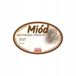 Ovalių etikečių pakuotė nektarui ir lipčiaus medui (100 vnt.)