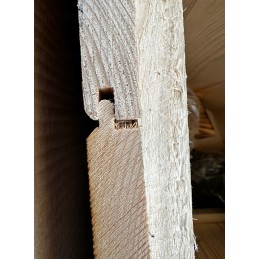 Dviejų kamerų medinė sodo rūkykla su kaminu