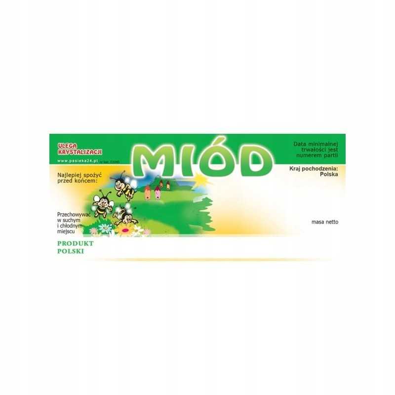 Universalių medaus etikečių pakuotė – 100 vnt.