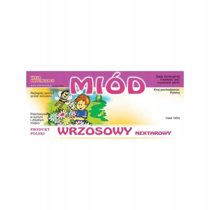 Viržių medaus etikečių pakuotė – 100 vnt.