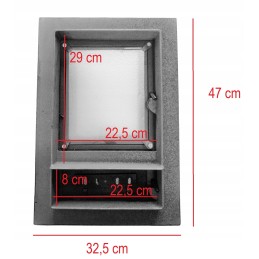 Stačiakampės ketaus durys,