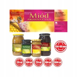 Didelė medaus etiketė tiesiai iš avilio – 100 vnt.