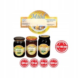 Kremo medaus apvalių etikečių pakuotė – 100 vnt.