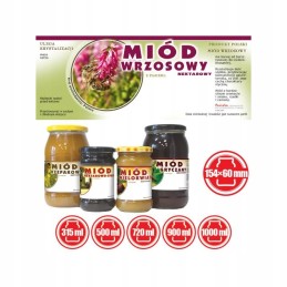 Didelė viržių medaus etiketė – 100 vnt.